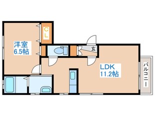 アシル西町Ｃ棟の物件間取画像